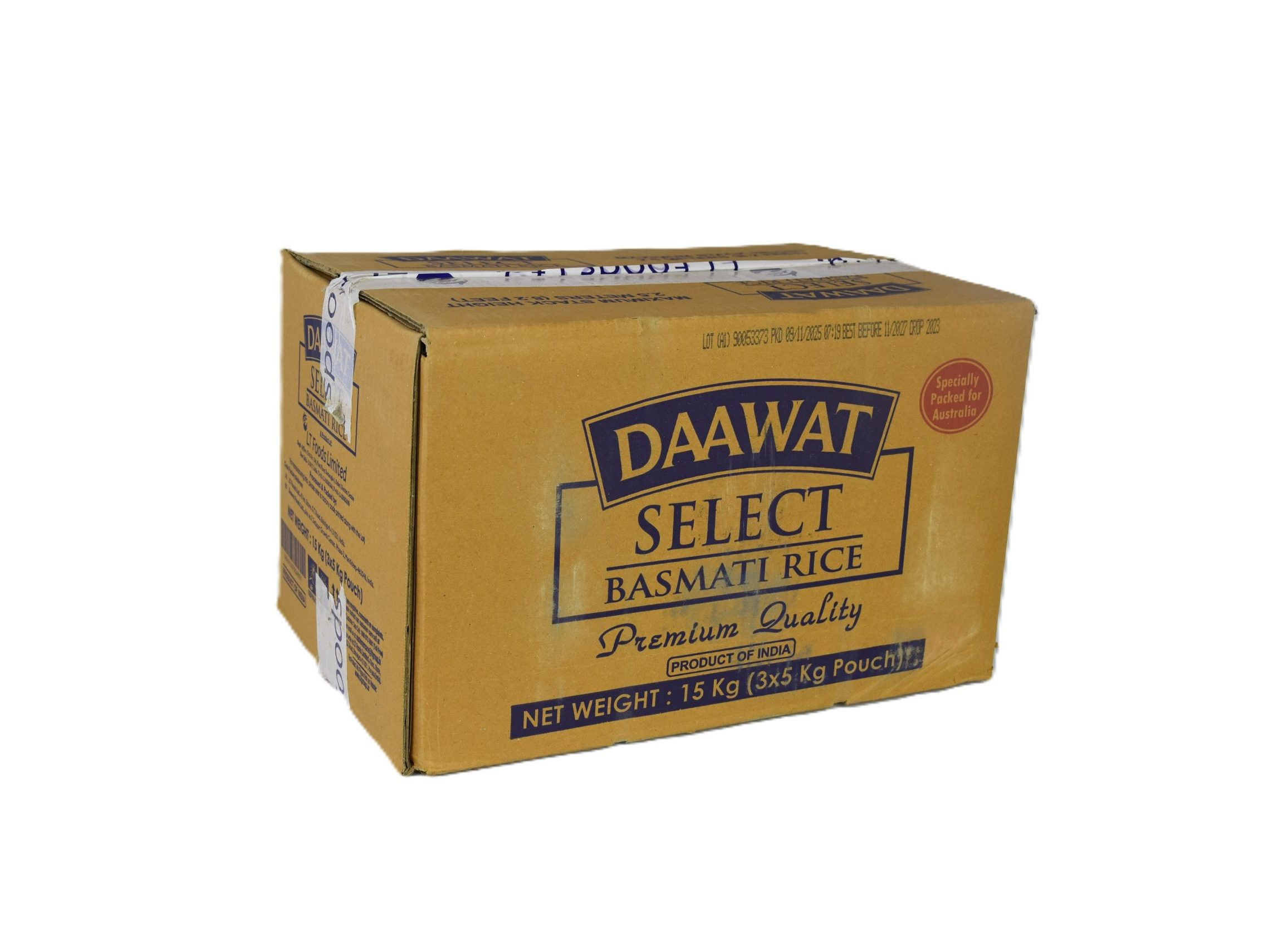 Daawat-Select-Basmati-Rice-3x5kg Daawat Select Basmati Rice 3 x 5kg - Image 1