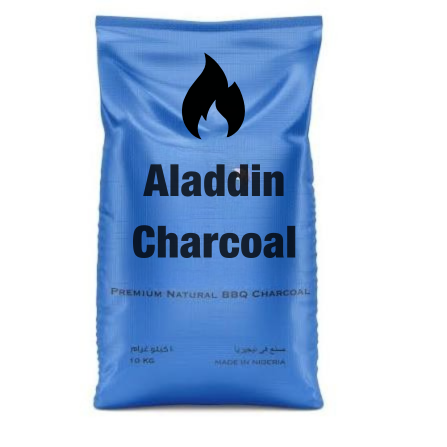 Aladdin Lump Charcoal 10kg premium natural hardwood lump charcoal for BBQ grills, smokers, charcoal barbecues, and outdoor cooking.