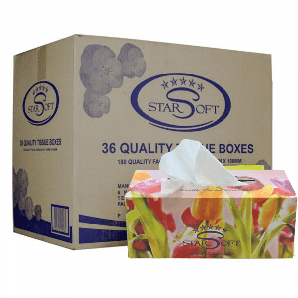 SoftStar Tissue 36 roll pack, 2 ply toilet paper with 180 sheets per roll for home, office, commercial, and everyday bathroom use.
