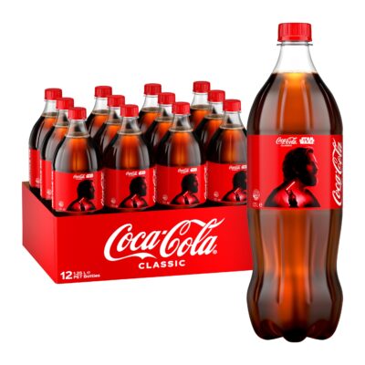 Coca-Cola PET bottle 1.25L Coca-Cola 1.25L bottle close-up Pack of 12 Coca-Cola PET 1.25L bottles