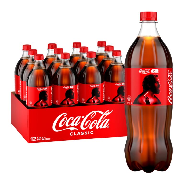Coca-Cola PET bottle 1.25L Coca-Cola 1.25L bottle close-up Pack of 12 Coca-Cola PET 1.25L bottles