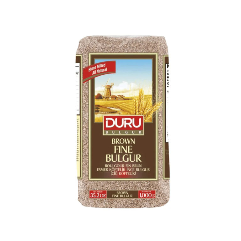 Duru Brown Fine Bulgur 1kg bag Duru Brown Fine Bulgur close-up texture Pack of 10 Duru Brown Fine Bulgur 1kg bags