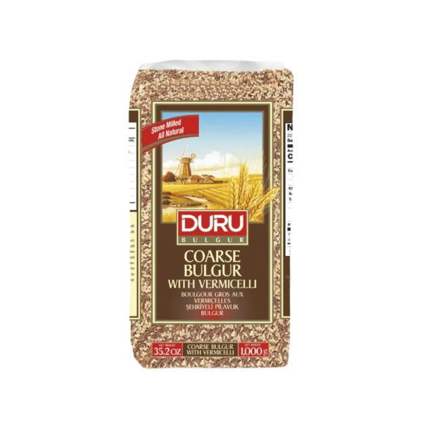 Duru Bulgur with Vermicelli 1kg bag Duru Bulgur Vermicelli blend close-up Pack of 10 Duru Bulgur with Vermicelli 1kg bags