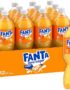 Fanta Orange PET bottle 1.25L Fanta Orange 1.25L bottle close-up Pack of 12 Fanta Orange PET 1.25L bottles