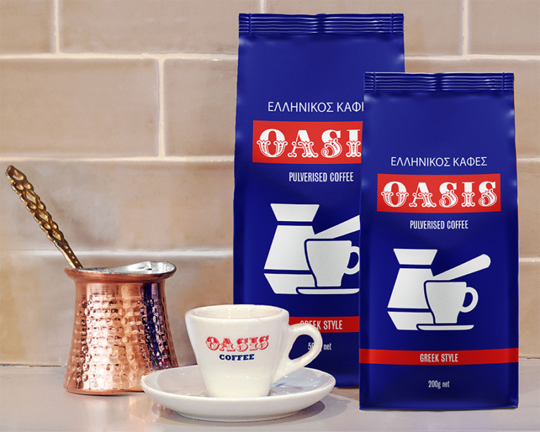 Oasis Coffee 200g bag Oasis Coffee 200g close-up Pack of 8 Oasis Coffee 200g bags