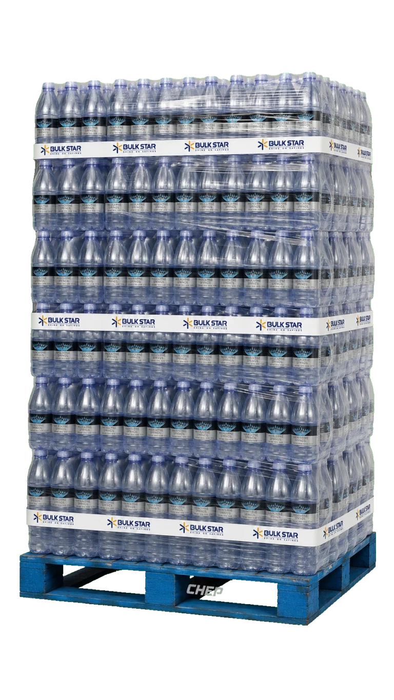 Water 12 x 600ml full pallet with 130 boxes