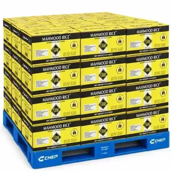 Mahmood Premium Basmati Rice Pallet — 56 Cartons of 4 x 4.5kg