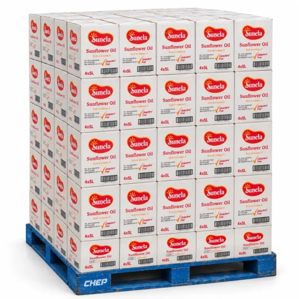 Sunela Sunflower Oil 4x5L 48 carton wholesale pallet